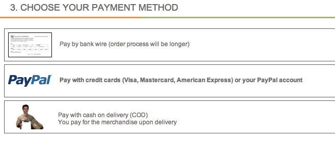 choose payment method
