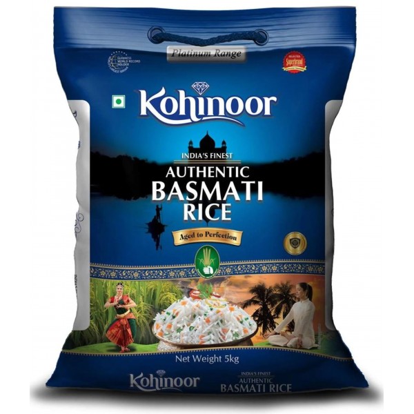 Kohinoor Platinum Basmati Rice, 5 KG