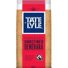 Tate & Lyle Fairtrade Unrefined Demerara Pure Cane Sugar, 500g