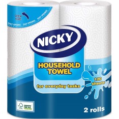 Nicky Household Kitchen Towel, 2 Rolls