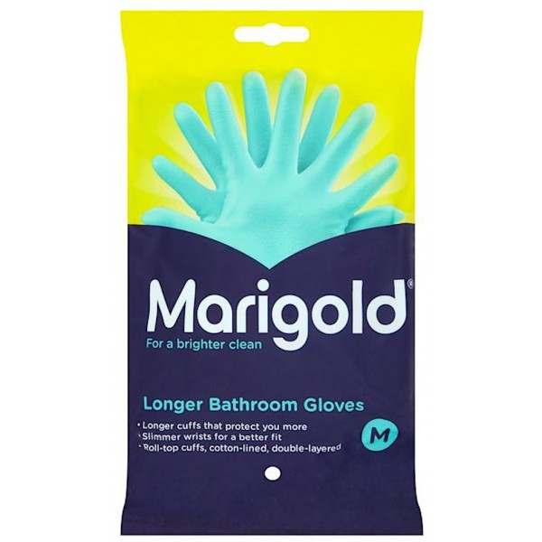 Marigold Longer Bathroom Gloves, M