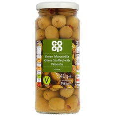 Co-op Green Manzanilla Olives Stuffed with Pimento