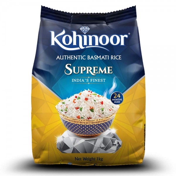 Kohinoor Supreme Basmati Rice, 1KG x 5
