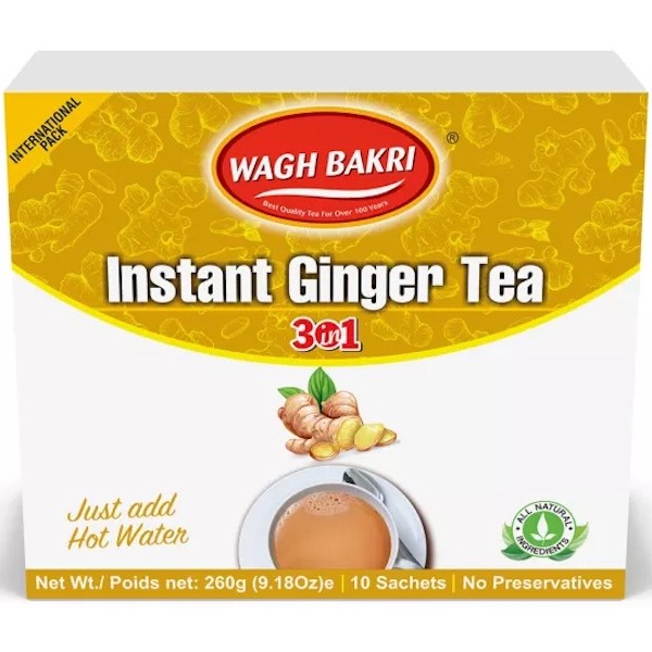 Wagh Bakri Ginger Instant Tea Premix, 10s