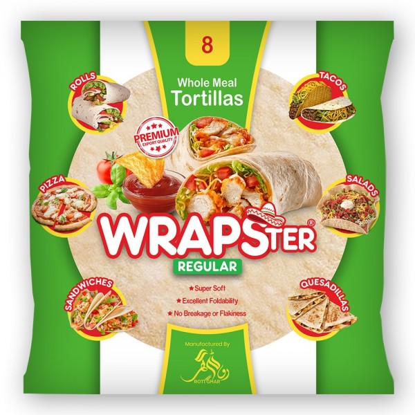 Wrapster Wholemeal Tortilla Wraps, 8s