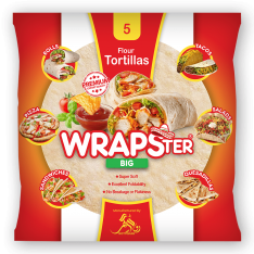 Wrapster Big Flour Tortilla Wraps, 8s