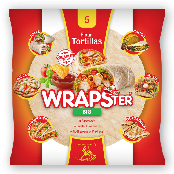 Wrapster Big Flour Tortilla Wraps, 5s