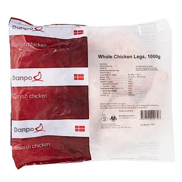Danpo Frozen Whole Chicken Legs, 1KG