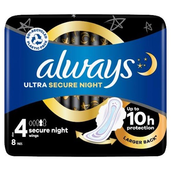 Always Ultra Secure Night (Size 4), 8s