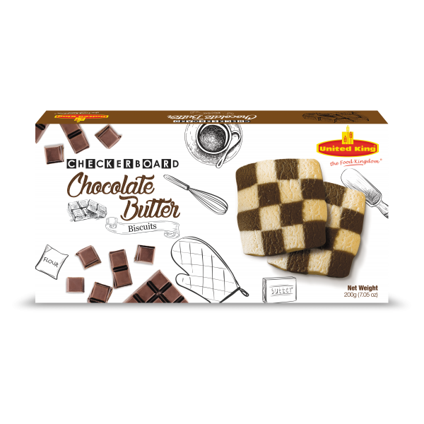 United King Checkerboard Chocolate Butter Biscuits