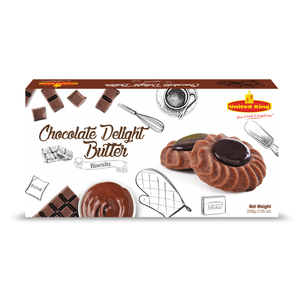 United King Chocolate Delight Butter Biscuits