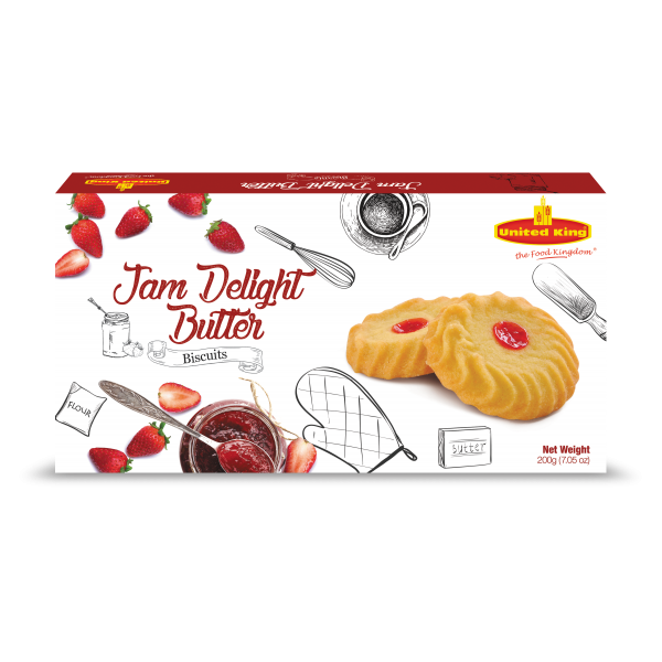 United King Jam Delight Butter Biscuits
