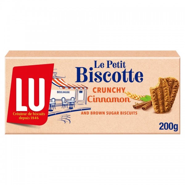 LU Le Petit Biscotte Crunchy Cinnamon and Brown Sugar Biscuits